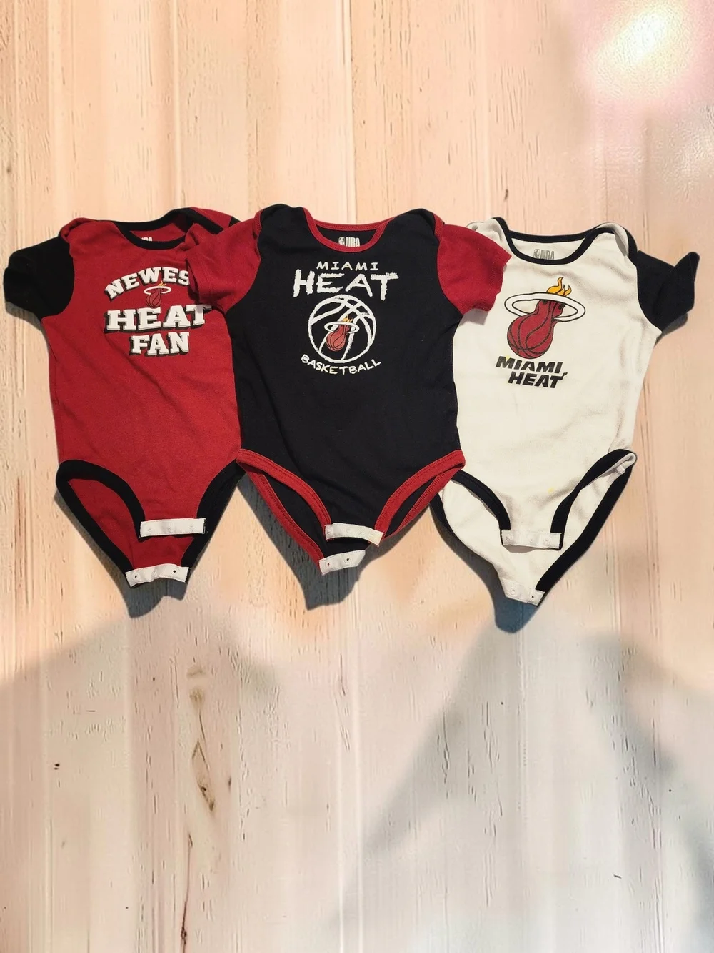 Miami Heat,ucf,miami Dolphin Gray Baby One-Piece Bodysuit  5 In A Pack